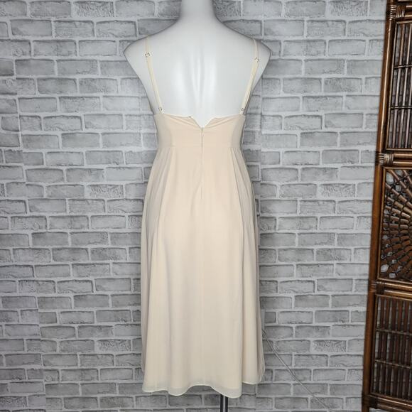 Fame and Partners Champagne Strappy Midi Dress, size 2 - Picture 3 of 5